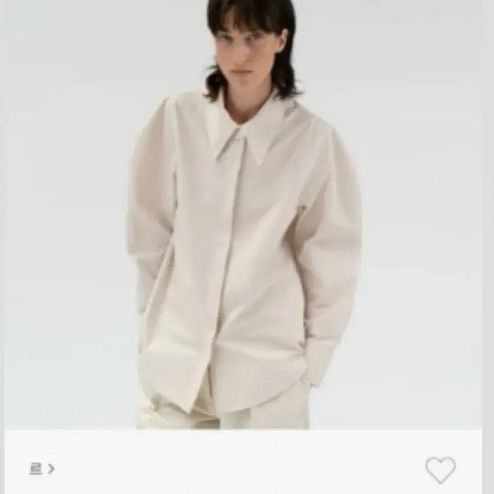 [BUNJANG] Le Cream White Shirt / 르 le 크림색 셔츠