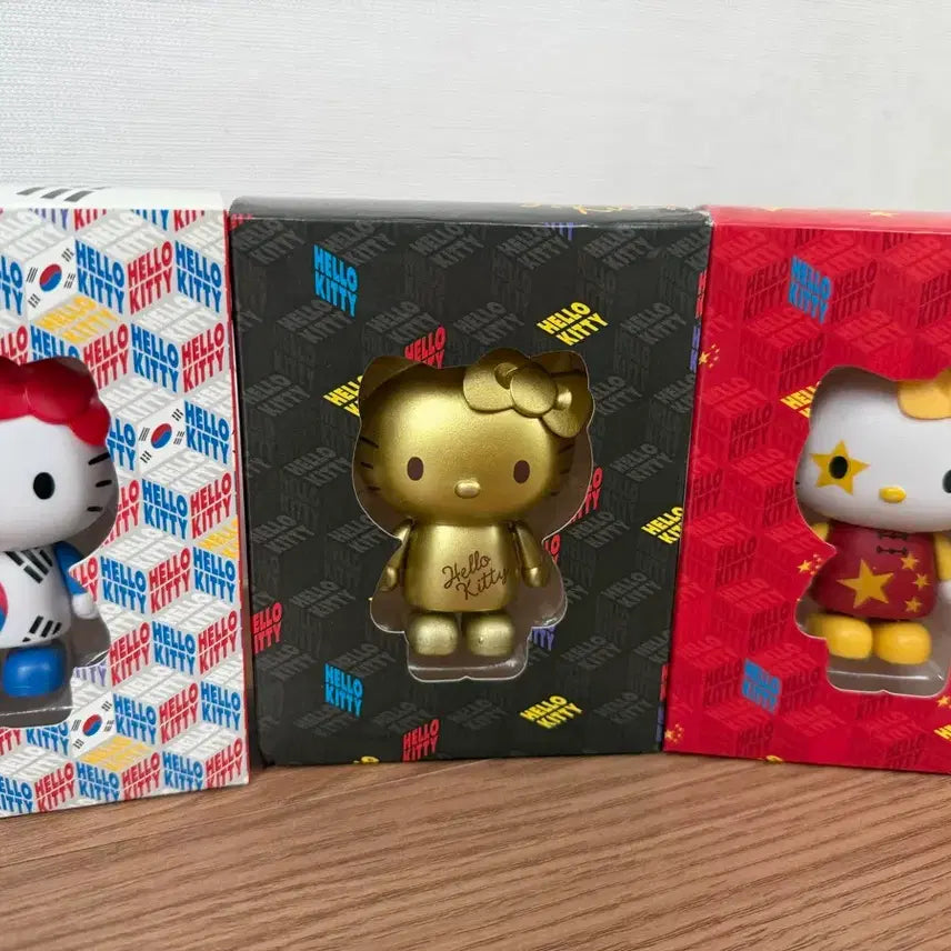[BUNJANG] Lotteria Hello Kitty Figure 5-Piece Full Set / 롯데리아 키티 피규어 5종세트 일괄