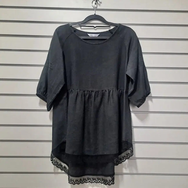 [SOLD OUT] 블랙 레이스 블라우스/면마 77/옷장꾸미기