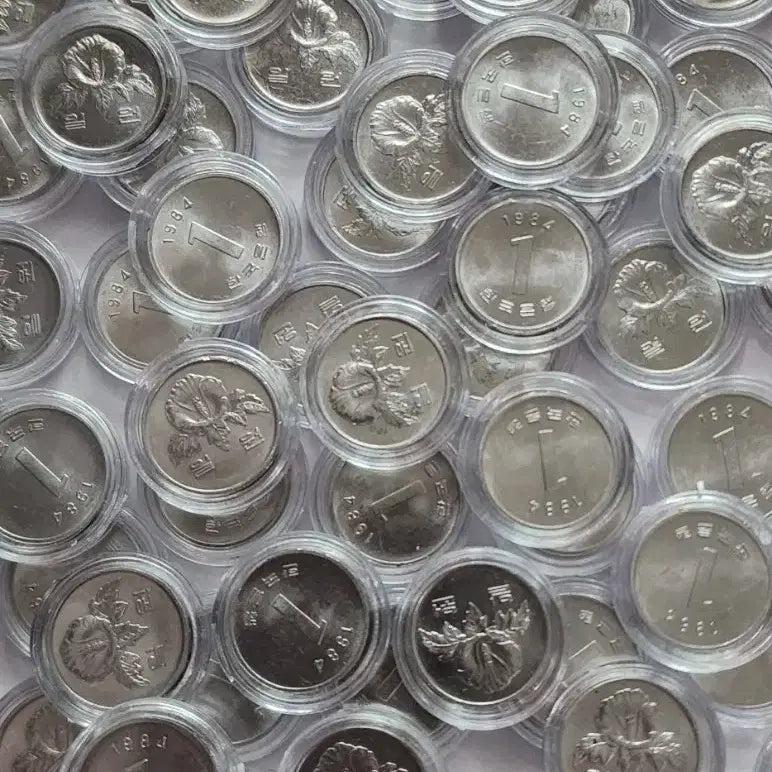 [BUNJANG] 1984 1 Won Coin Bundle (Special Year) / 1984년  1원 주화                10개 일괄 (특년도)