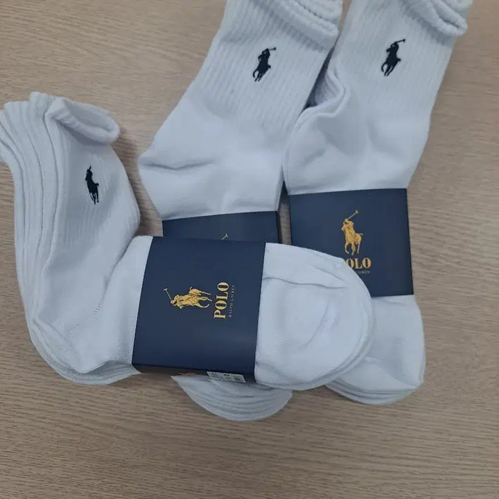 [BUNJANG] Polo Ralph Lauren White Mid-Calf Socks / 폴로 랄프로렌 흰색 중목 양말