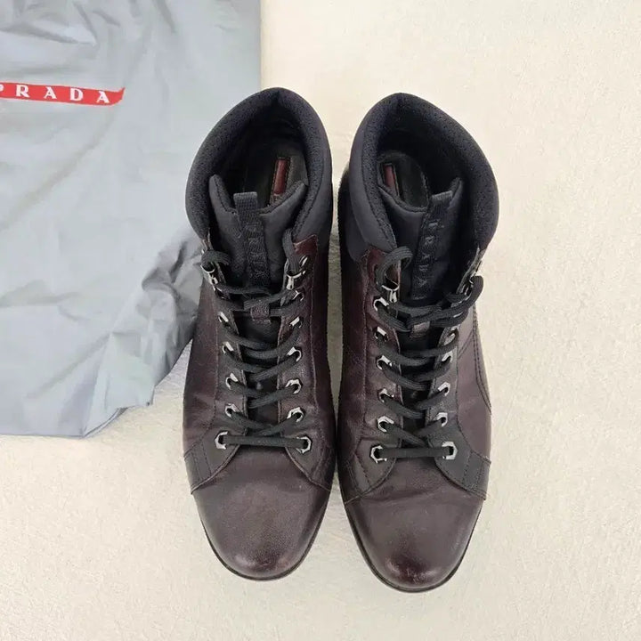 [BUNJANG] Prada Sport Brown High-Top Boots / 프라다 스포츠 브라운 하이탑 부츠