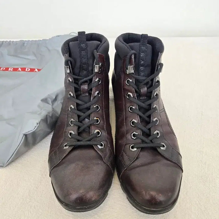 [BUNJANG] Prada Sport Brown High-Top Boots / 프라다 스포츠 브라운 하이탑 부츠