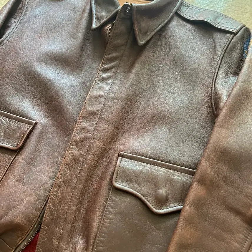 [BUNJANG] Real McCoy A-2 Aero Leather Reproduction Jacket / 리얼맥코이 a-2 자켓