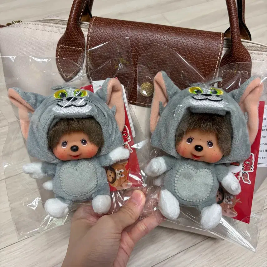 [BUNJANG] Tom and Jerry Monchhichi Keyring (Tom Version) / 새상품) 톰과제리 몬치치 키링 정품
