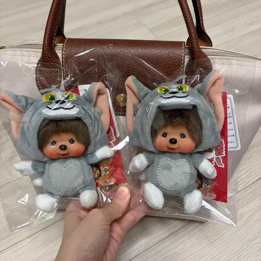 [BUNJANG] Tom and Jerry Monchhichi Keyring (Tom Version) / 새상품) 톰과제리 몬치치 키링 정품
