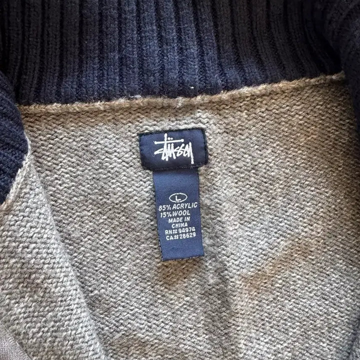 [BUNJANG] Stussy Driver Knit Zip-Up / 올드 스투시 드라이버 니트 집업