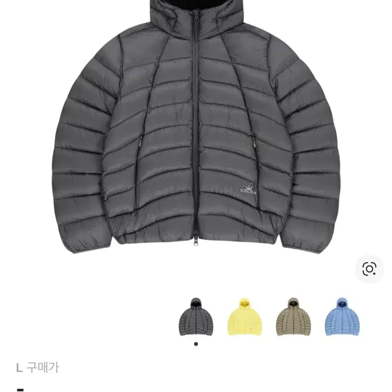 [BUNJANG] Sunlove Lightweight Padded Jacket Grey L / 썬러브 경량 패딩 그레이 L