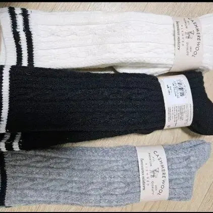 [BUNJANG] Cashmere Wool Knee High Socks / 캐시미어울 니삭스