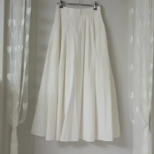 [BUNJANG] Back-Banded Long Skirt (Ivory) / 뒷밴딩 롱스커트