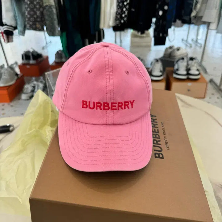 [BUNJANG] Burberry Logo Ball Cap Pink M Size / [정품/1회착용] 버버리 로고 핑크 볼캡 M사이즈