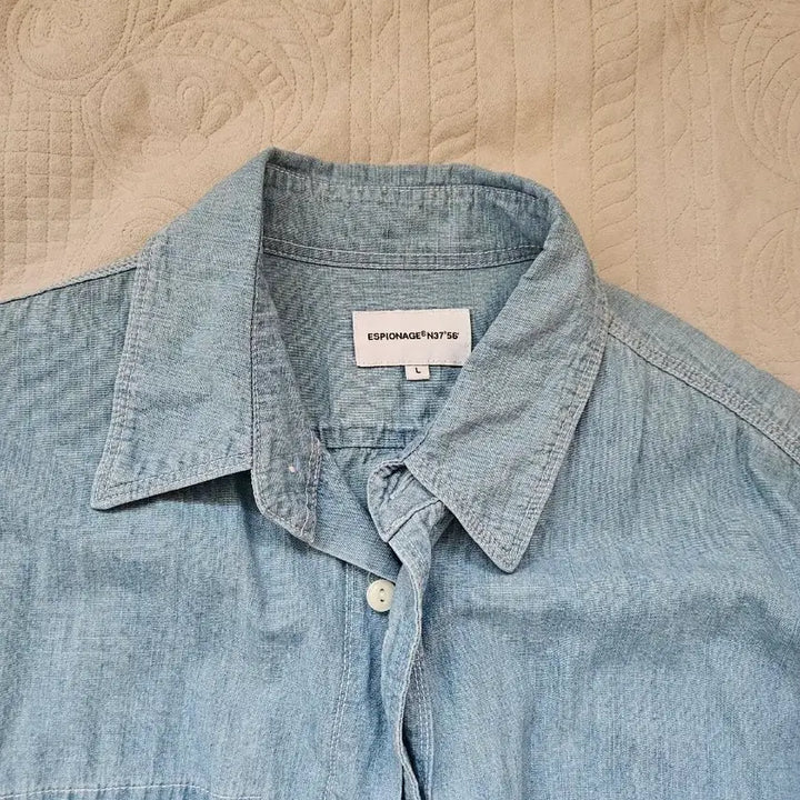 [BUNJANG] Espionage Chambray Shirt Washed Blue / 에스피오나지 샴브레이 셔츠 Washed Blue
