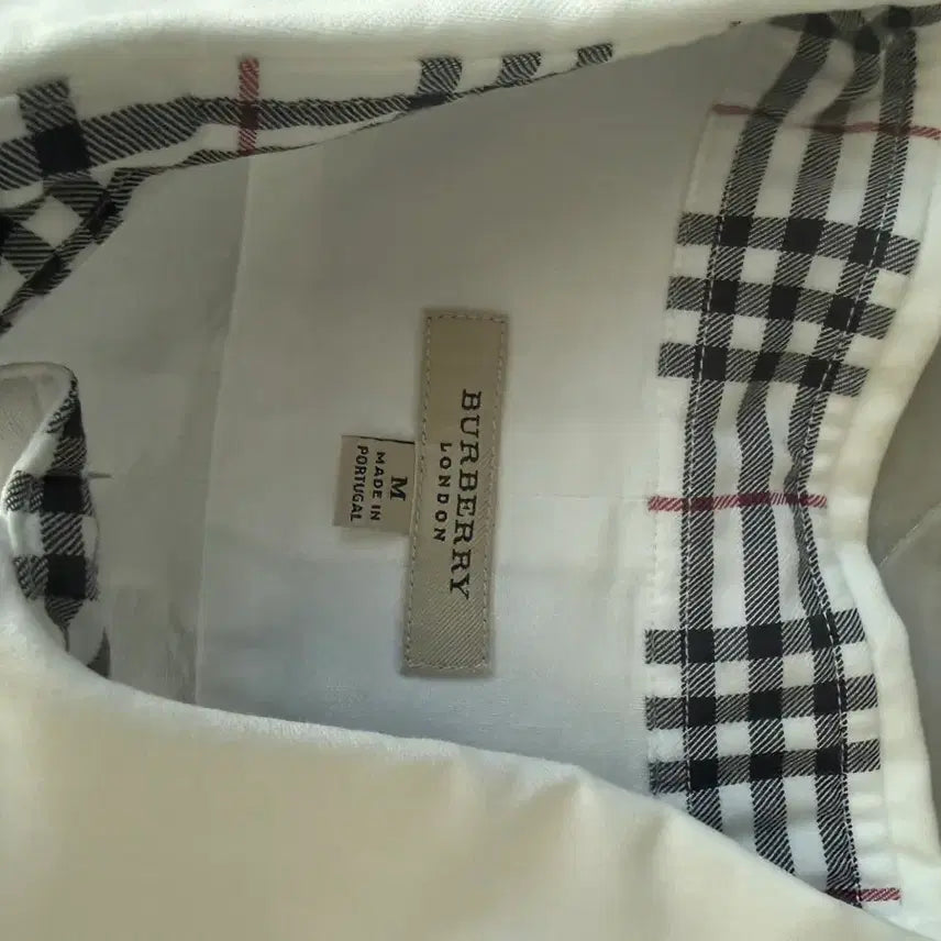 [BUNJANG] Burberry White Short Sleeve Shirt / 버버리 화이트 반팔 남방 셔츠