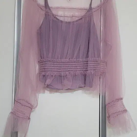 [BUNJANG] JS New York See-Through Blouse Set / js뉴욕 시스루 블라우스