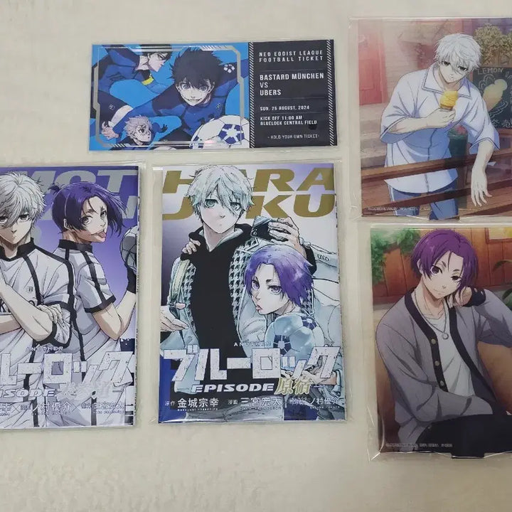 [BUNJANG] Blue Lock Merchandise Bundle (Booklet, Ticket, Lottery Acrylic) / 블루록 굿즈 일괄 (소책자,티켓,쿠지아크릴)