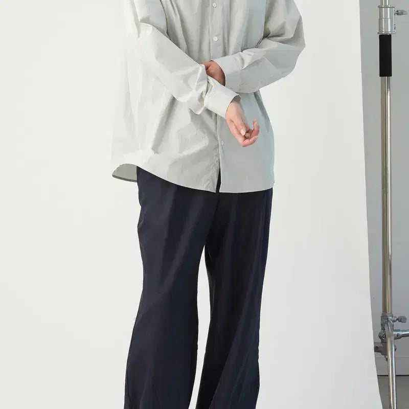 [BUNJANG] Hatchingroom Button Down Shirt Light Gray (M) / [3(M)] 해칭룸 버튼 다운 셔츠 라이트 그레이