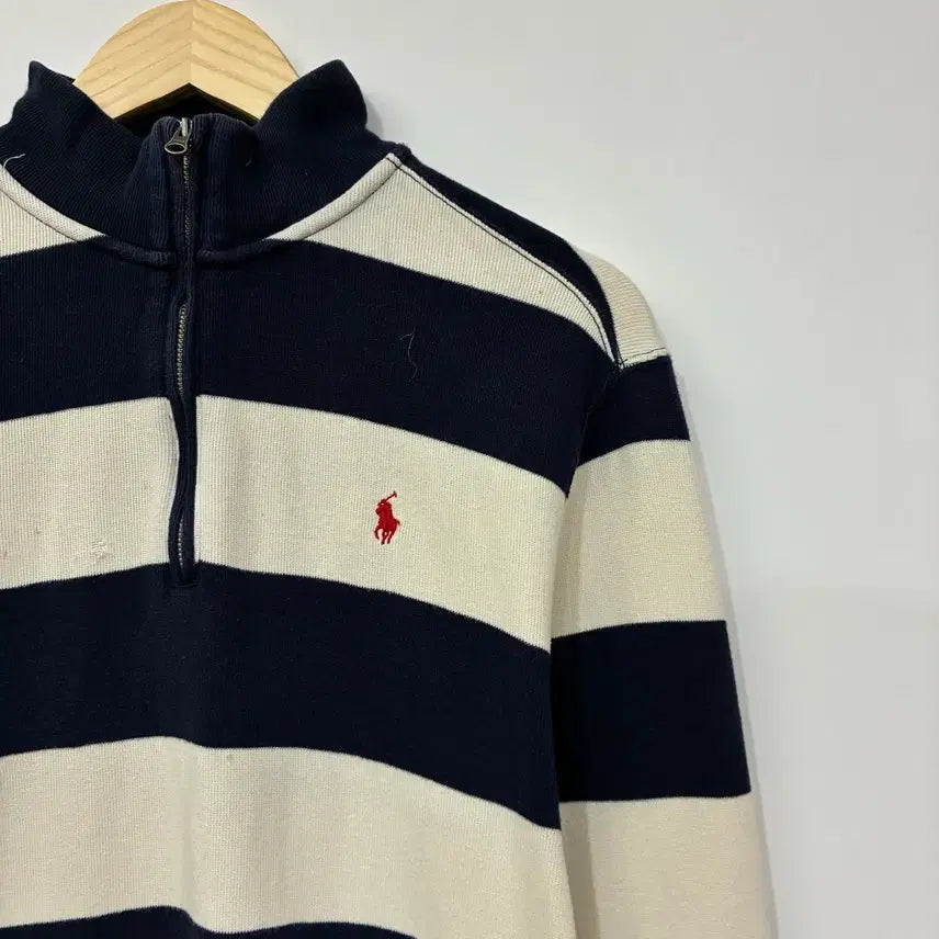 [BUNJANG] Polo Ralph Lauren Striped Half-Zip Pullover / 2610 폴로 단가라 반집업