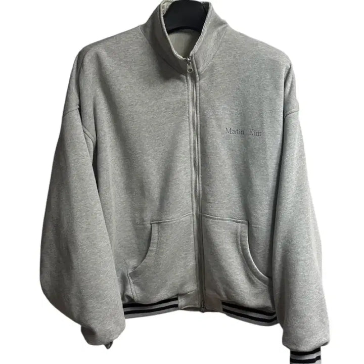 [BUNJANG] Matinkim Reversible Coated Track Jumper Grey / 마뗑킴 리버시블 코팅 트랙 점퍼 그레이 freesize