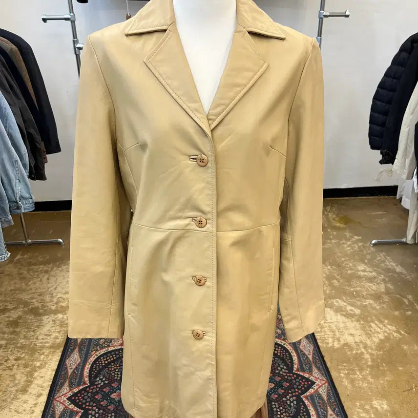 [BUNJANG] Real Leather Sheepskin Coat / 리얼레더 양가죽 코트