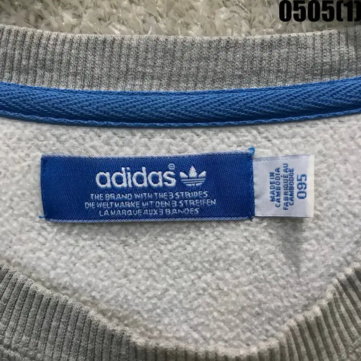[BUNJANG] Adidas Three-Stripes Crewneck Sweatshirt Grey M / 아디다스 삼선 맨투맨 그레이 m