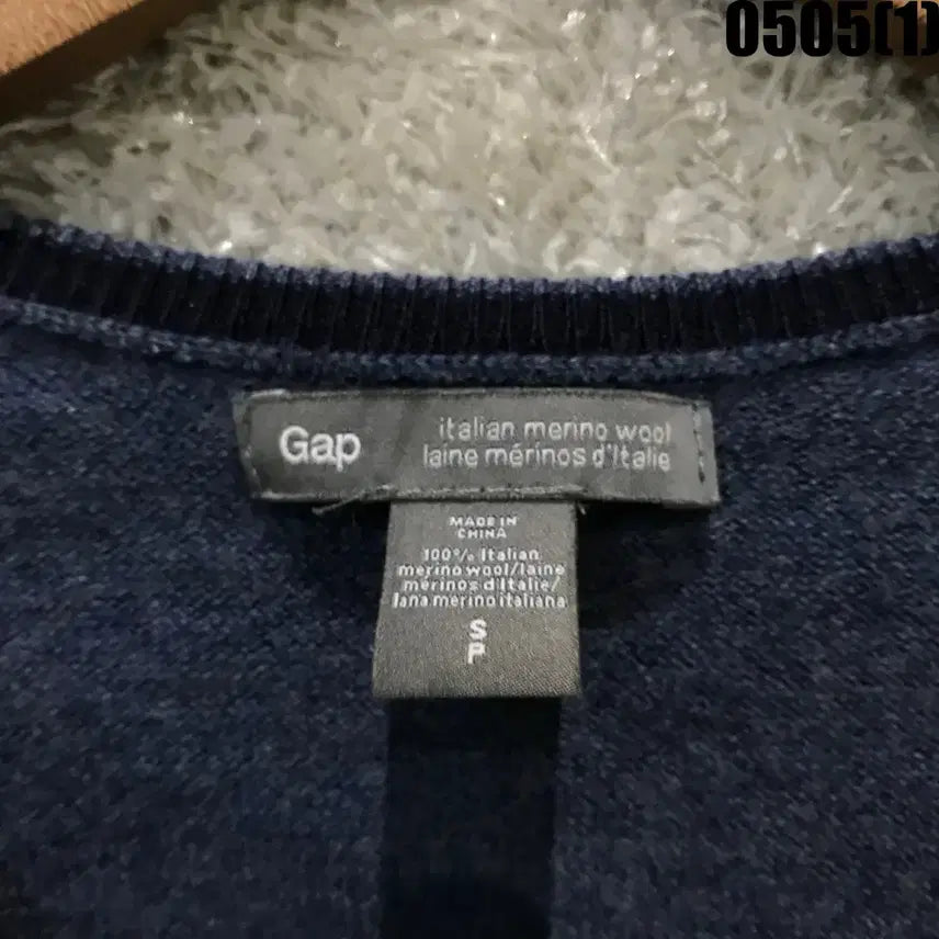 [BUNJANG] Gap V-Neck Knit Long Sleeve Blue S / 갭 V넥 니트 긴팔 블루 s