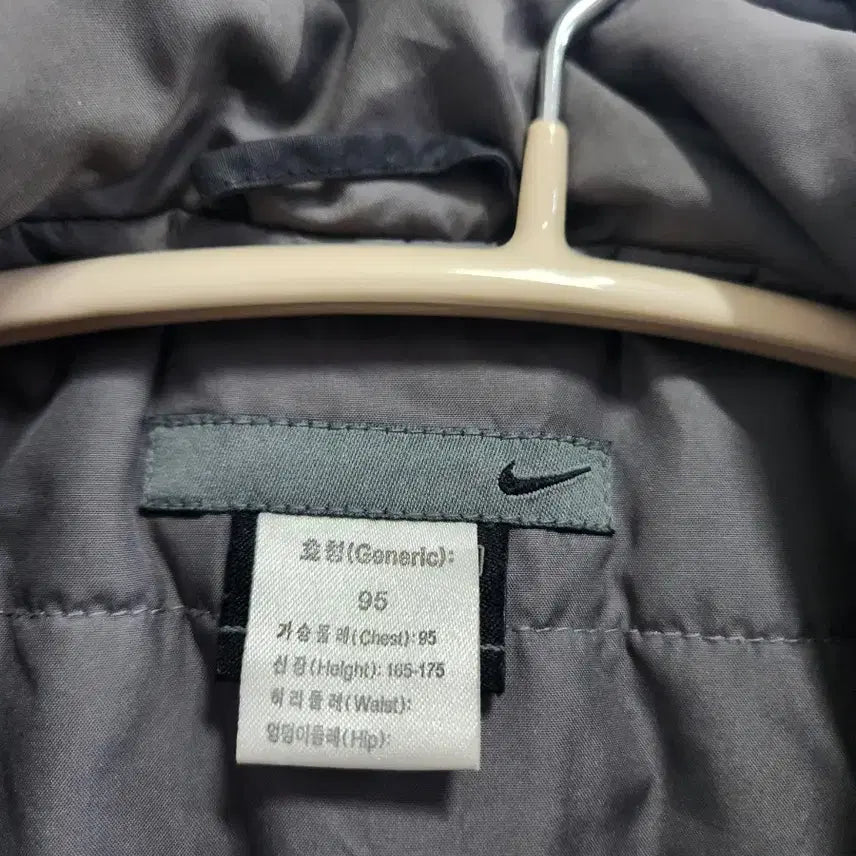 [BUNJANG] Nike Hooded Padded Jacket Black/Grey / 나이키 후드 패딩 블랙/그레이