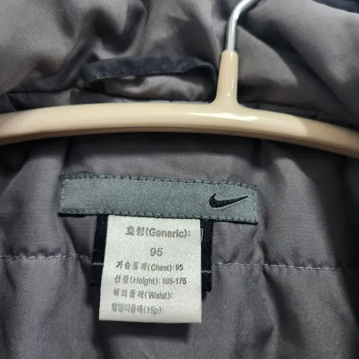 [BUNJANG] Nike Hooded Padded Jacket Black/Grey / 나이키 후드 패딩 블랙/그레이