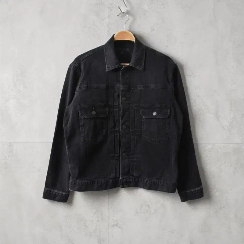 [BUNJANG] Uniqlo U Black Denim Trucker Jacket / 유니클로 재팬 2세대 청자켓 M0442