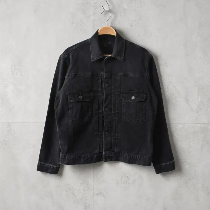 [BUNJANG] Uniqlo U Black Denim Trucker Jacket / 유니클로 재팬 2세대 청자켓 M0442
