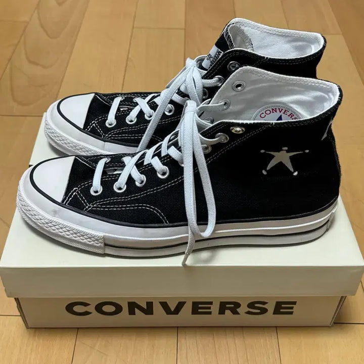 [BUNJANG] Converse x Stussy Chuck 70 High Black / [260] 컨버스 X 스투시 척 70 하이 블랙
