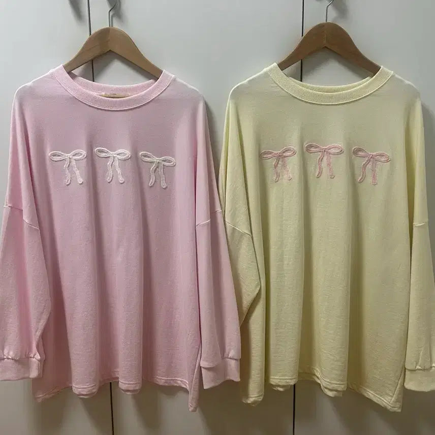 [BUNJANG] Ribbon Sweatshirt Set - New Arrival / 재고정리) 리본 맨투맨 세트 - 새상품
