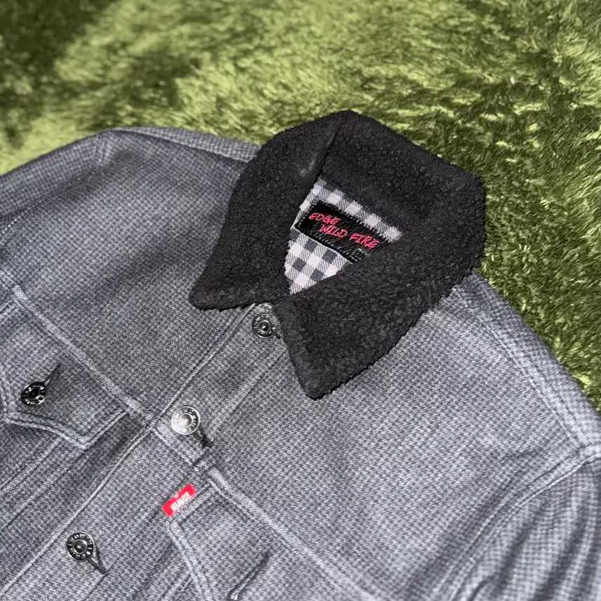 [BUNJANG] Edwin Japan Boa Collar Trucker Jacket XL / [XL] EDWIN JAPAN 에드윈 보아 카라 트러커 자켓