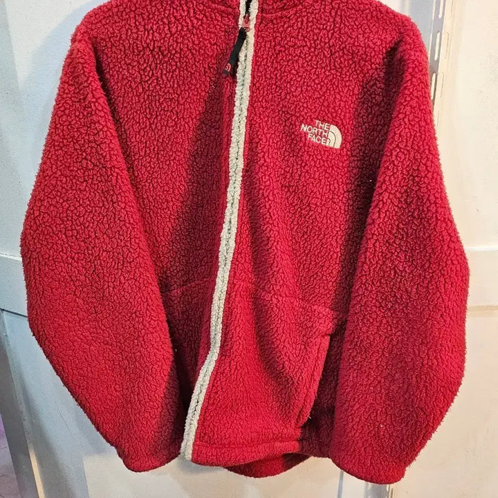 [BUNJANG] The North Face Red Fleece Jacket / <만원빈티지>노스페이스 레드 뽀글이 플리스 자켓