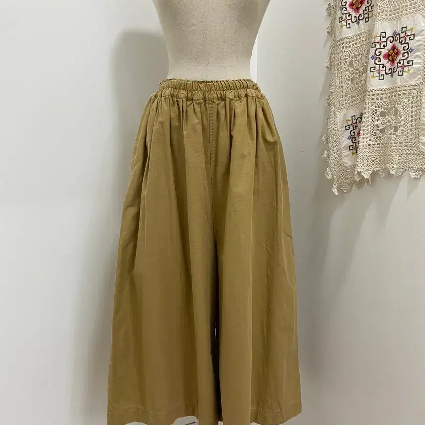 [BUNJANG] ichi Beige Linen Wide Pants / ichi 베이지 린넨 와이드PT