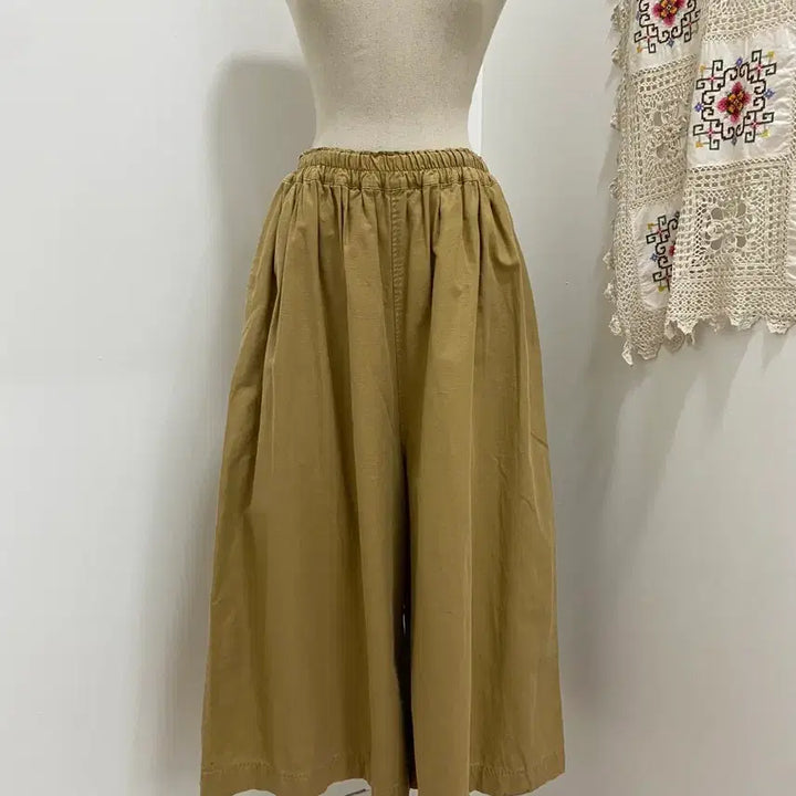 [BUNJANG] ichi Beige Linen Wide Pants / ichi 베이지 린넨 와이드PT