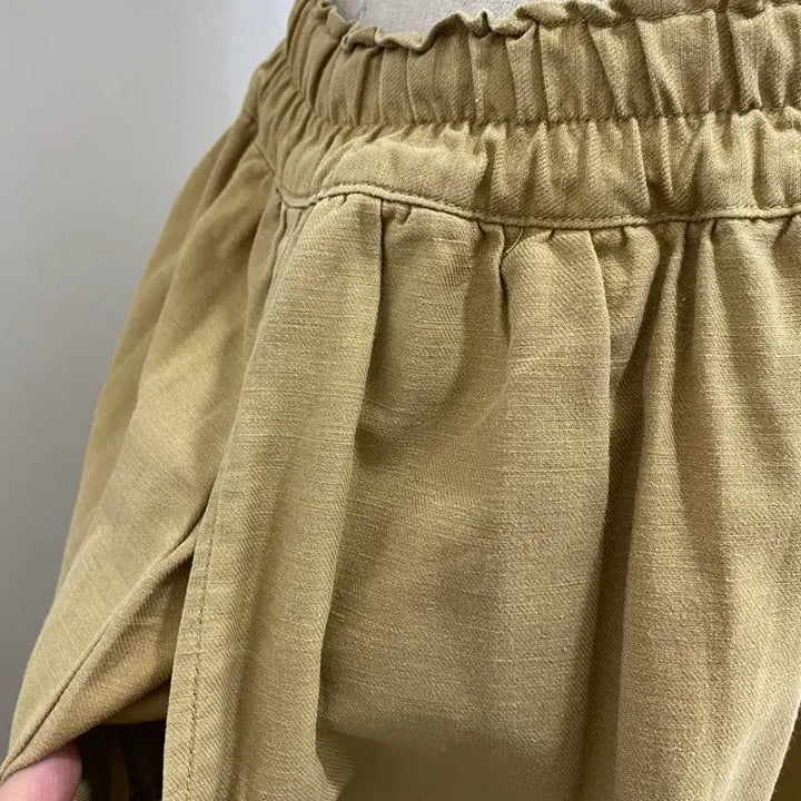 [BUNJANG] ichi Beige Linen Wide Pants / ichi 베이지 린넨 와이드PT