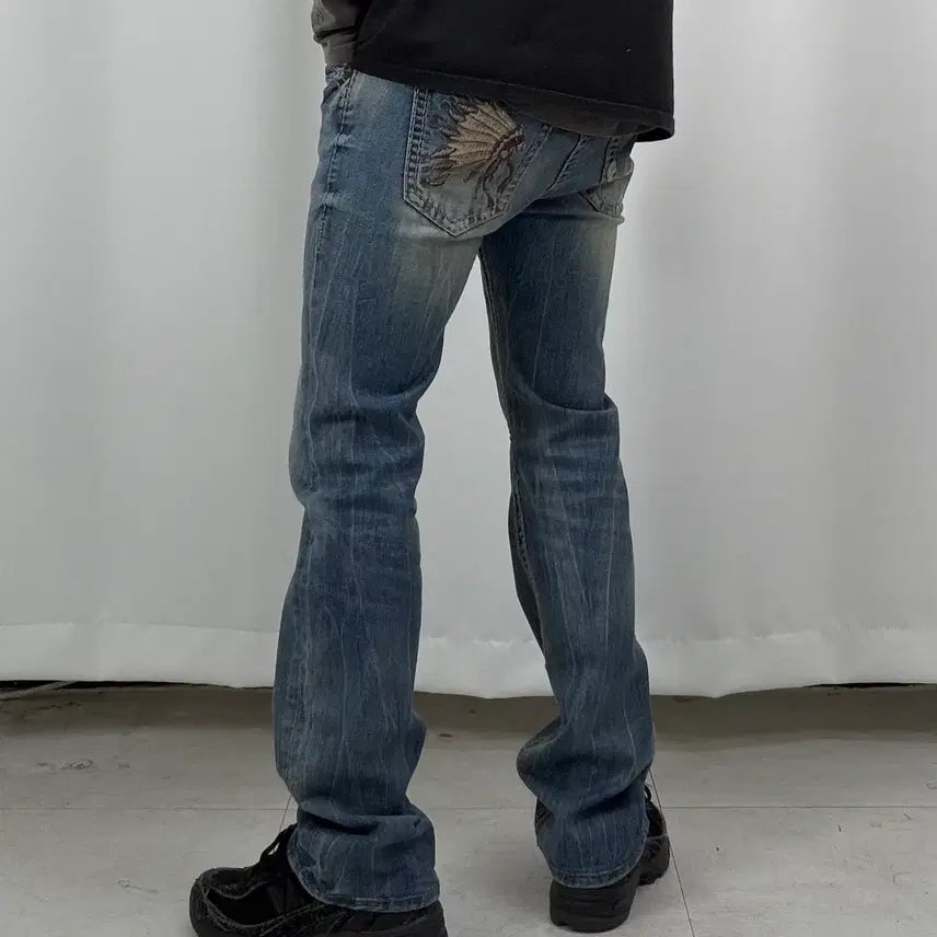 [BUNJANG] Vintage Washed Bootcut Denim Jeans / a335) 28 빈티지 워싱 부츠컷 데님/청바지