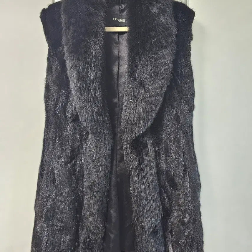 [BUNJANG] M.Sense 100% Natural Mink &amp; Fox Fur Combination Vest / 미센스 천연 밍크 100% &amp; 폭스퍼 콤비 베스트