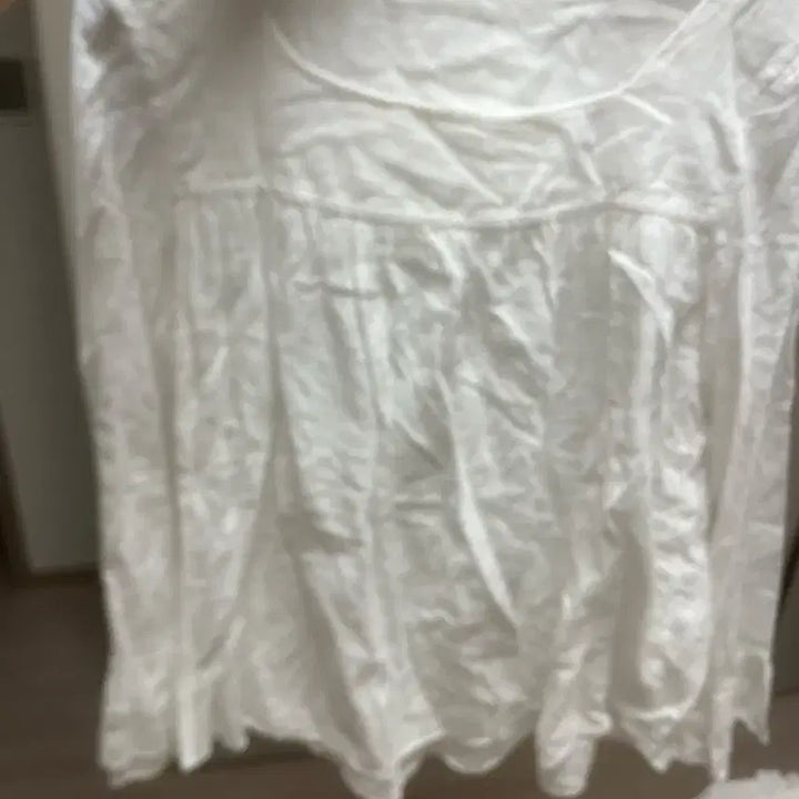 [BUNJANG] Square Neck Blouse - White / 스퀘어넥 화이트 블라우스
