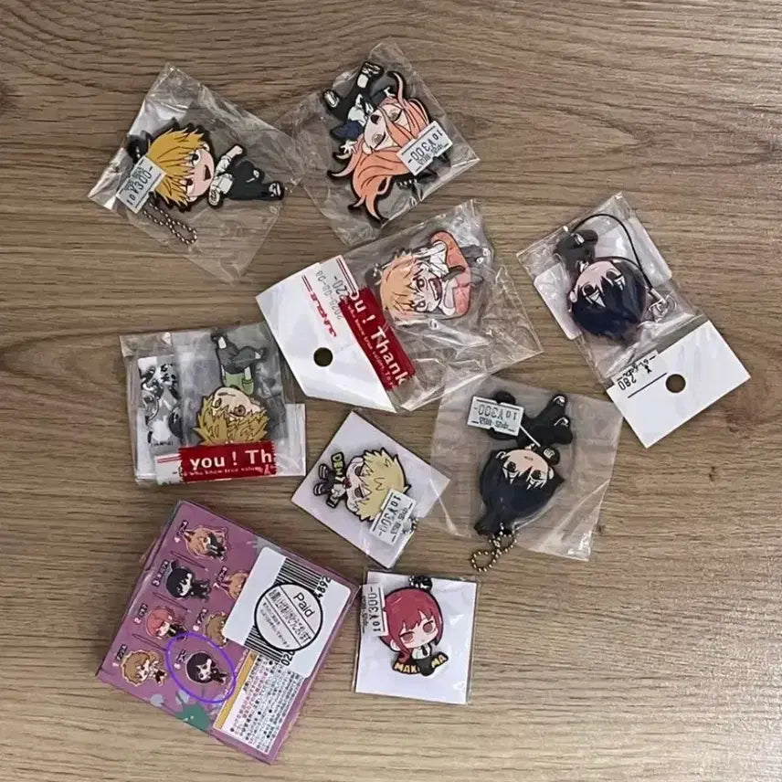 [BUNJANG] Chainsaw Man Rubber Strap Keychain Bundle Set / (일괄가격) 체인소맨 굿즈 러버스트랩 키링