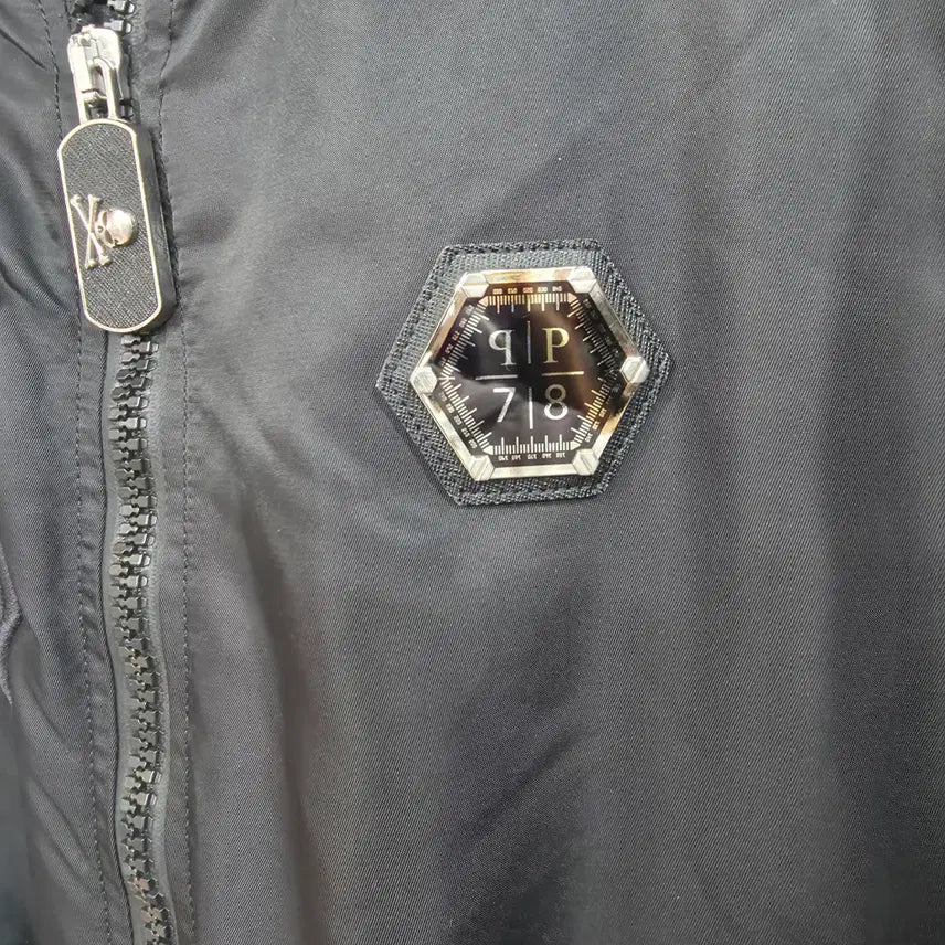 [BUNJANG] Philipp Plein Black Blue Bomber Jacket / 필립플레인 L사이즈 매장판 블랙 블루종 항공점퍼