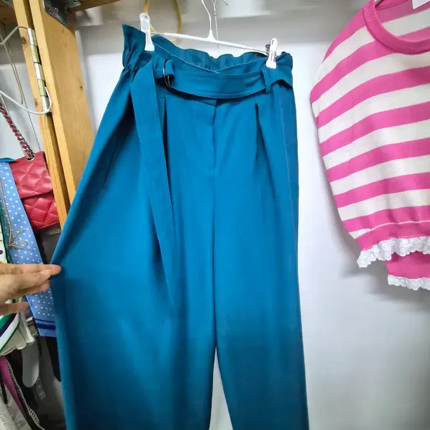 [BUNJANG] The Izzat Chiffon Vented Wide Pants / 더 아이잗 쉬폰 벤티드 와이드팬츠