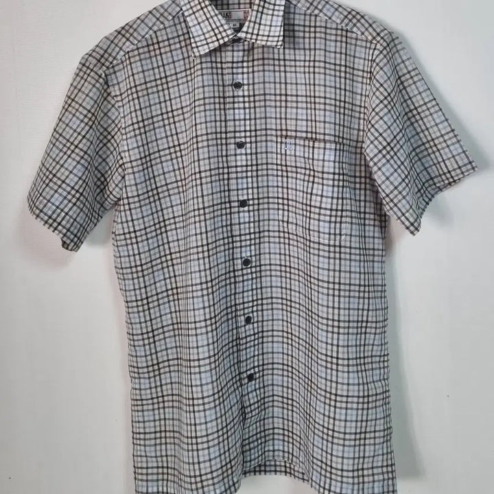 [BUNJANG] DAKS Check Short Sleeve Shirt / M (95) DAKS 닥스 체크 반팔셔츠