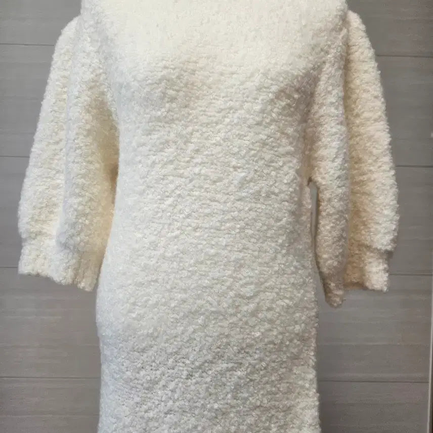 [BUNJANG] Less Beige Knit Long Dress / (레스베이지) 뽀송 니트 롱원피스 (새상품)