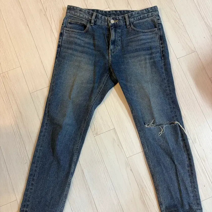 [BUNJANG] Solid Homme Cropped Mufchin Jeans (Size 48) / 정품 솔리드옴므 크롭무파진 청바지 48사이즈