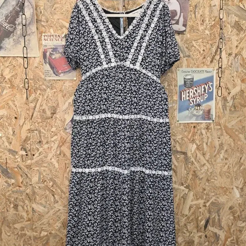 [BUNJANG] Romistory Flower Pattern Long Dress / 로미스토리 플라워 패턴 롱 원피스 F