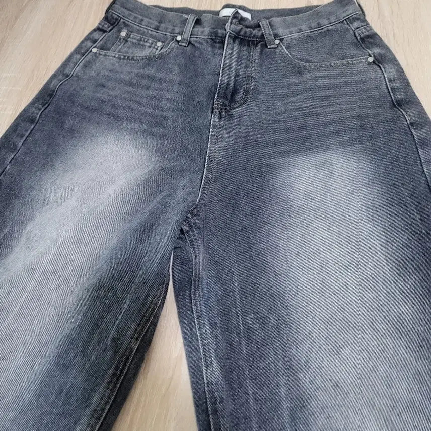 [BUNJANG] Washed Wide Denim Pants / 워싱 와이드 데님팬츠