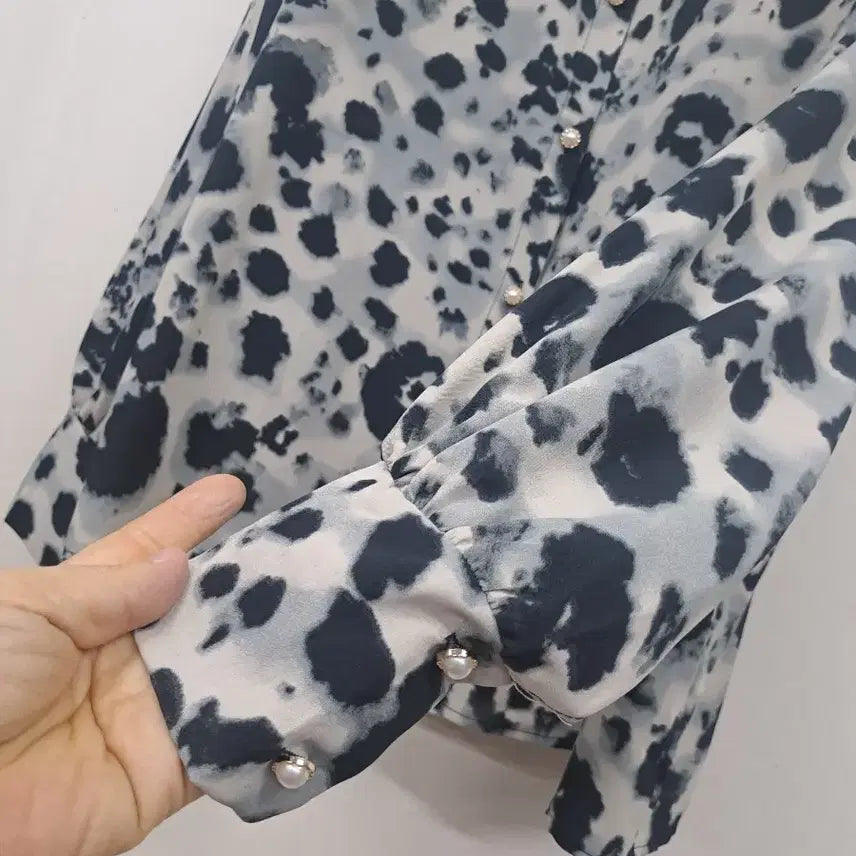 [BUNJANG] Chiffon Blouse Size 77 Unused / 쉬폰셔츠77미사용