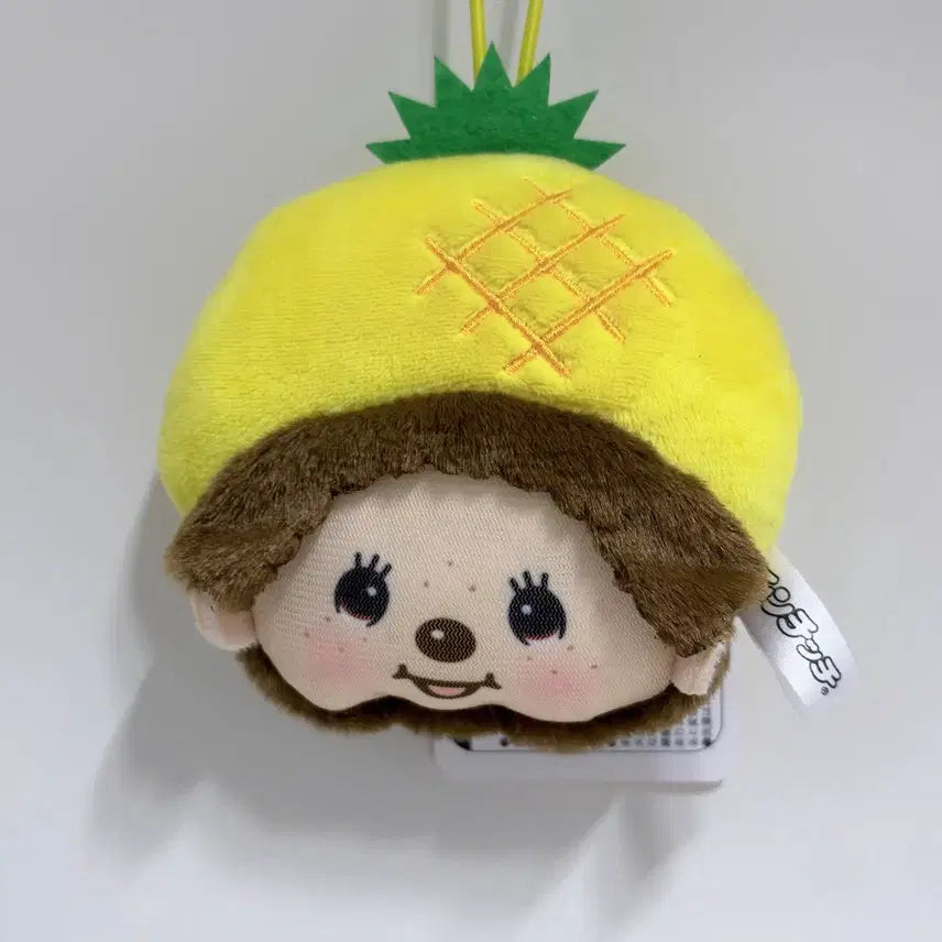 [BUNJANG] Monchhichi Pineapple Doll Keychain / 오키나와 몬치치 인형키링 파인애플 몬치치