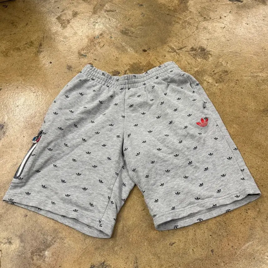 [BUNJANG] Adidas Trefoil Dot Pattern Grey Training Pants / [정품/95] 아디다스 삼선 도트 패턴 트레포일 회색 트레이닝 바지